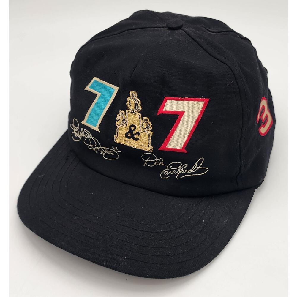 Vtg 90s 7 & 7 Dale Earnhardt Richard Petty NASCAR Racing Snapback Hat USA Made